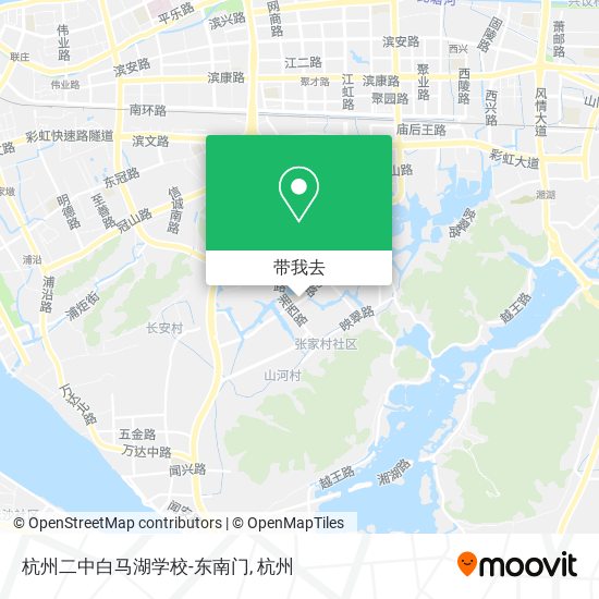 杭州二中白马湖学校-东南门地图