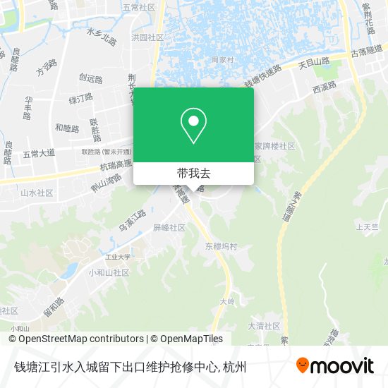 钱塘江引水入城留下出口维护抢修中心地图