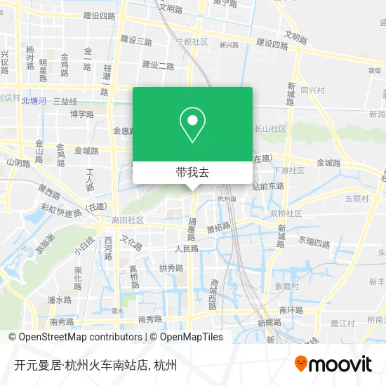 开元曼居·杭州火车南站店地图