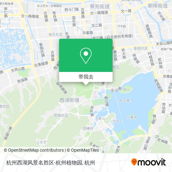 杭州西湖风景名胜区-杭州植物园地图