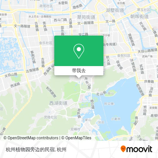 杭州植物园旁边的民宿地图