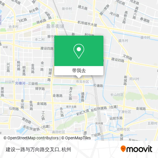 建设一路与万向路交叉口地图