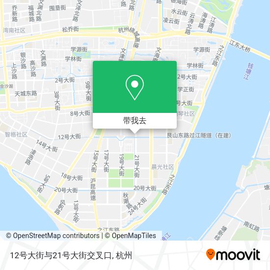 12号大街与21号大街交叉口地图