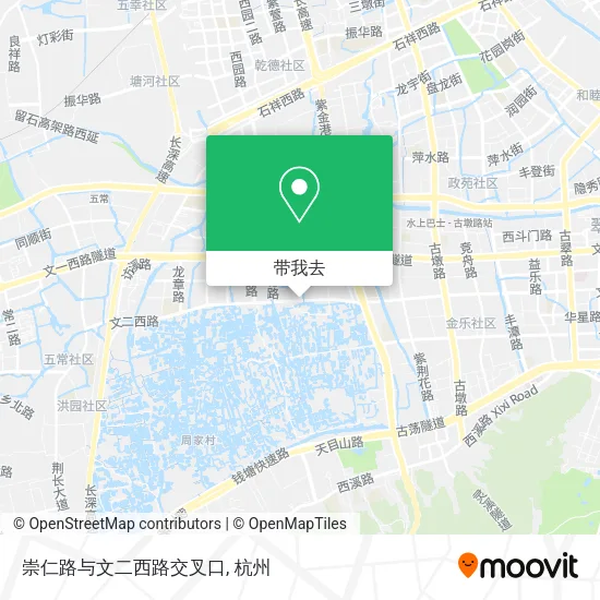 崇仁路与文二西路交叉口地图