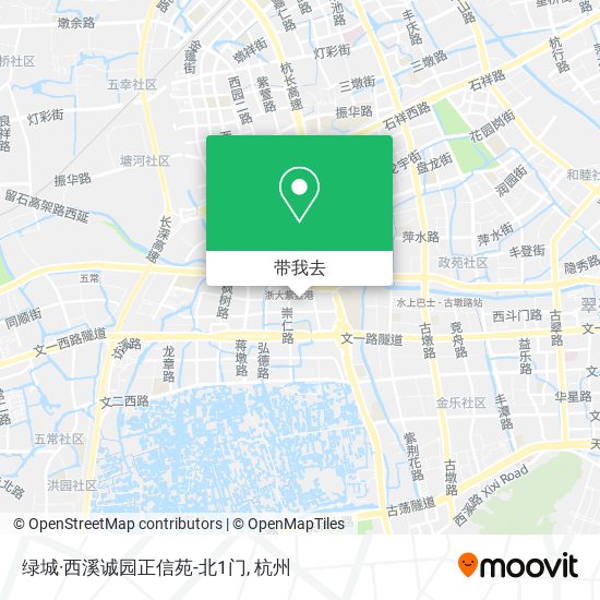 绿城·西溪诚园正信苑-北1门地图