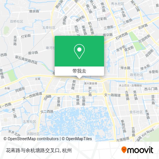 花蒋路与余杭塘路交叉口地图