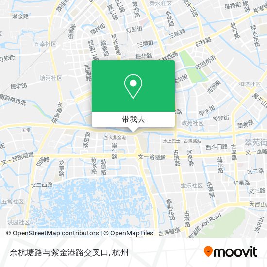 余杭塘路与紫金港路交叉口地图