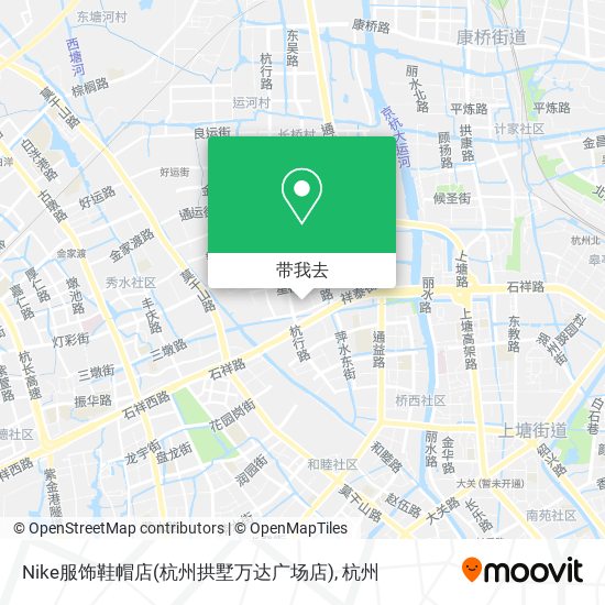 Nike服饰鞋帽店(杭州拱墅万达广场店)地图