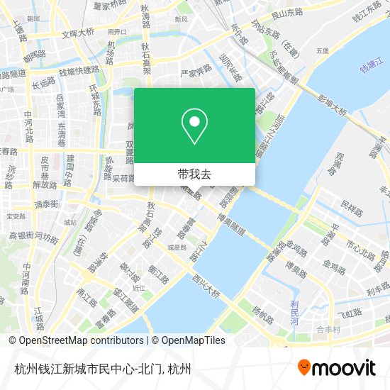 杭州钱江新城市民中心-北门地图