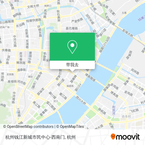 杭州钱江新城市民中心-西南门地图