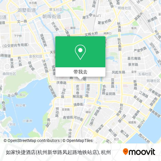 如家快捷酒店(杭州新华路凤起路地铁站店)地图