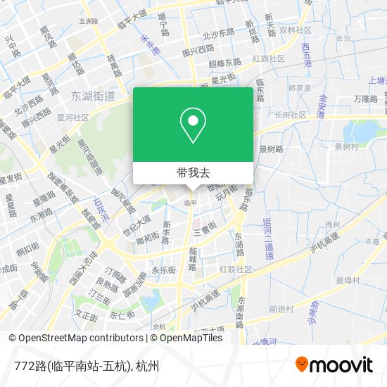 772路(临平南站-五杭)地图