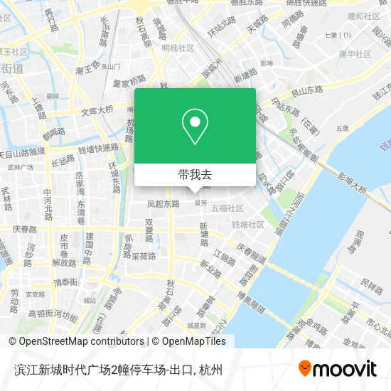 滨江新城时代广场2幢停车场-出口地图
