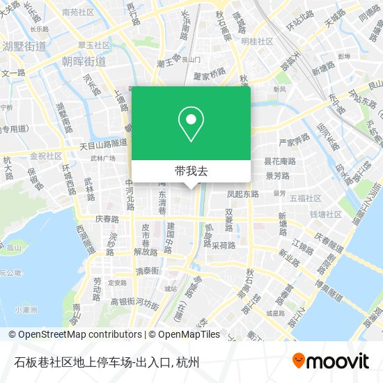 石板巷社区地上停车场-出入口地图