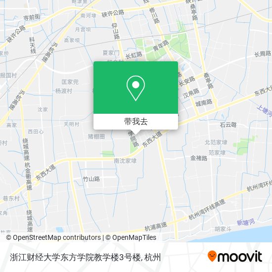 浙江财经大学东方学院教学楼3号楼地图