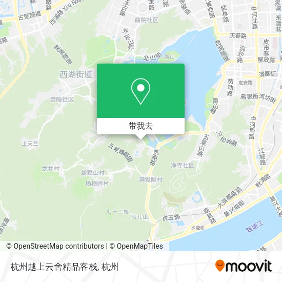 杭州越上云舍精品客栈地图