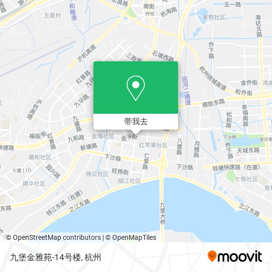 九堡金雅苑-14号楼地图