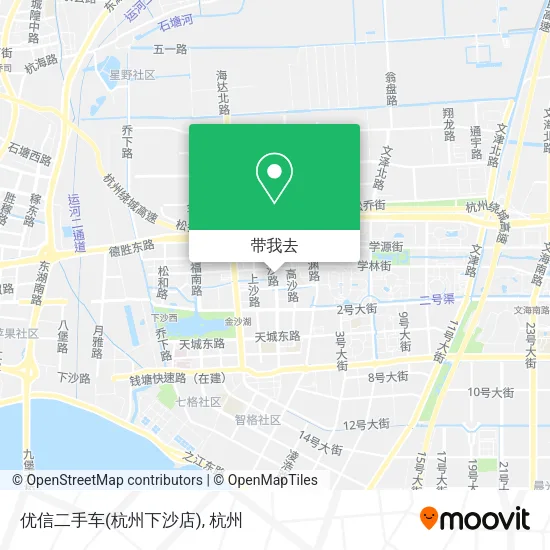 优信二手车(杭州下沙店)地图