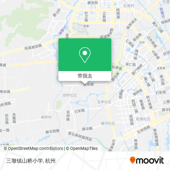 三墩镇山桥小学地图