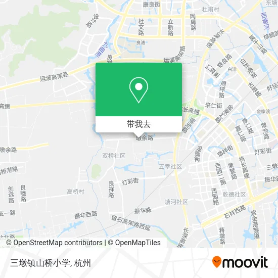 三墩镇山桥小学地图