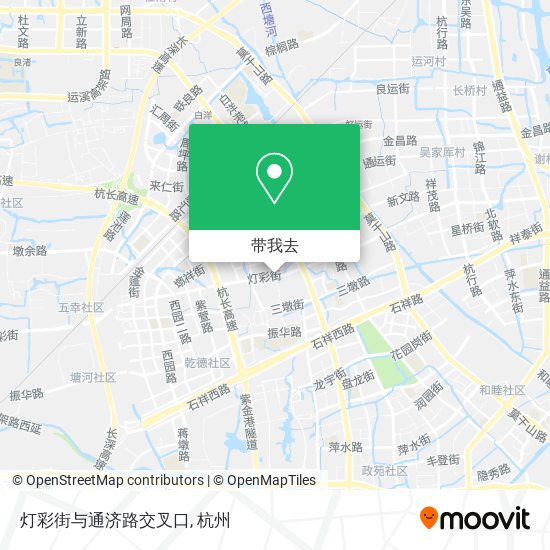灯彩街与通济路交叉口地图