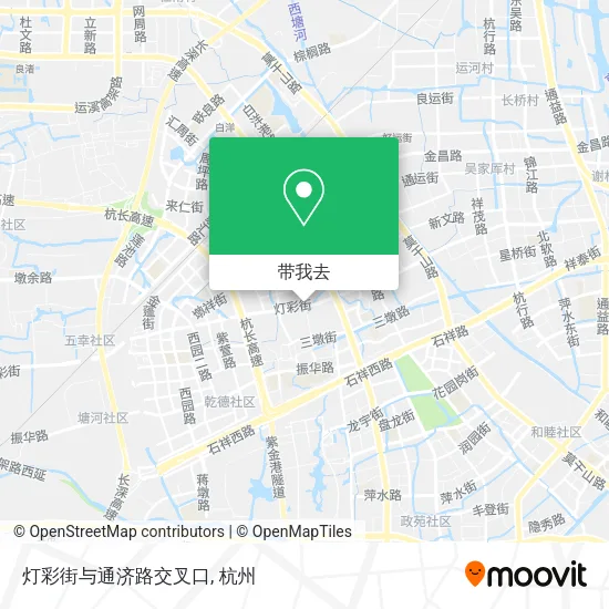 灯彩街与通济路交叉口地图