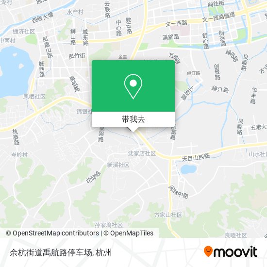 余杭街道禹航路停车场地图