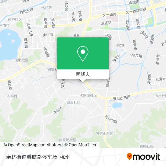 余杭街道禹航路停车场地图
