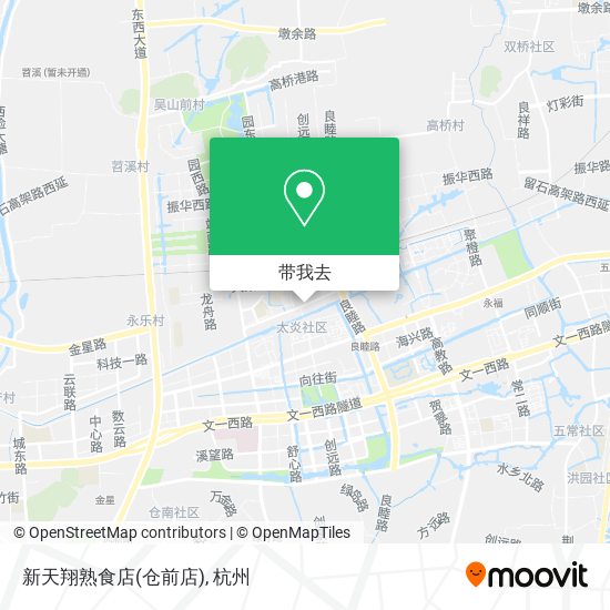 新天翔熟食店(仓前店)地图