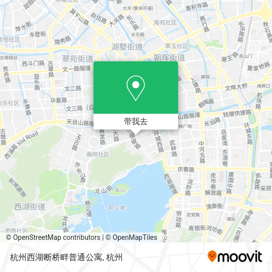 杭州西湖断桥畔普通公寓地图