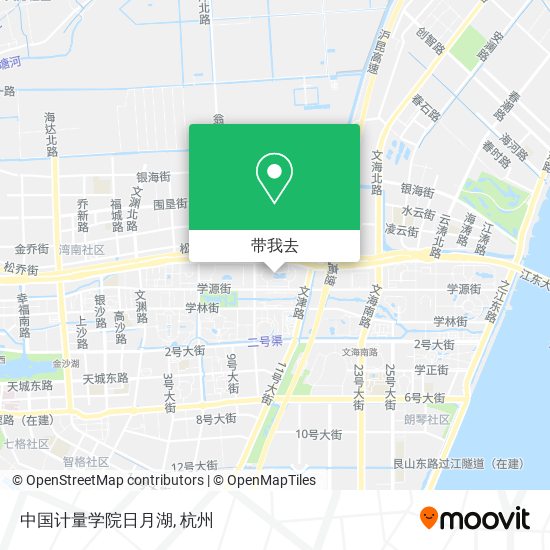 中国计量学院日月湖地图