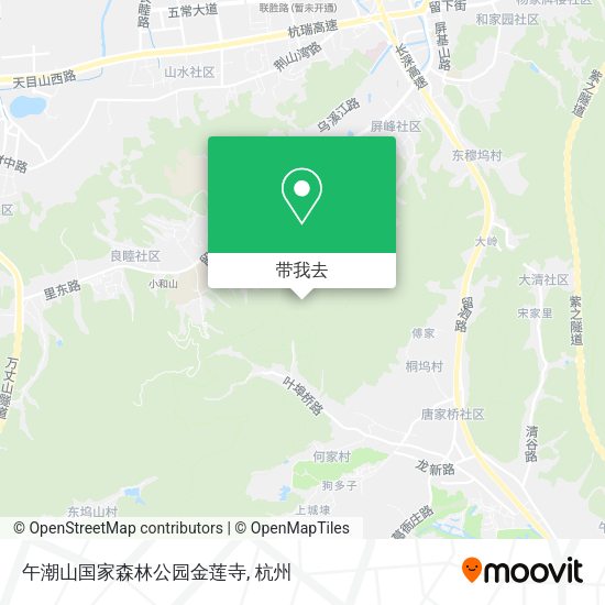 午潮山国家森林公园金莲寺地图