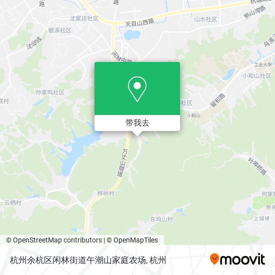 杭州余杭区闲林街道午潮山家庭农场地图
