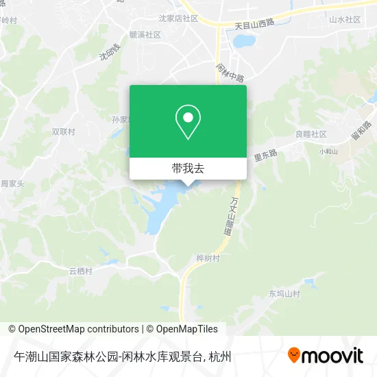 午潮山国家森林公园-闲林水库观景台地图