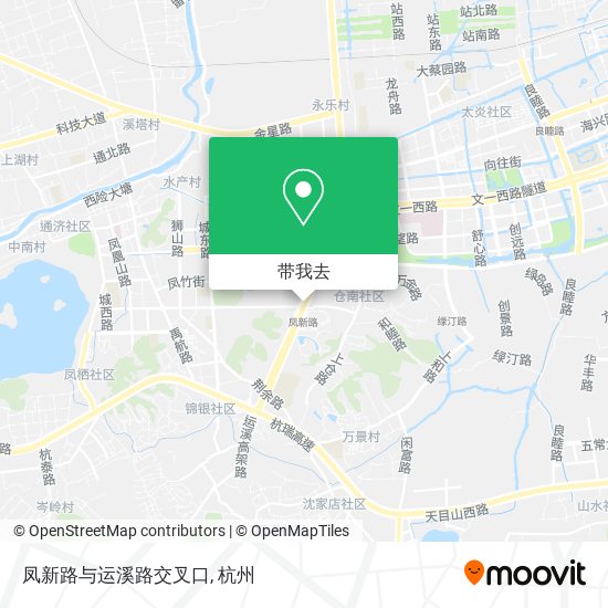 凤新路与运溪路交叉口地图