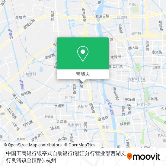 中国工商银行银亭式自助银行(浙江分行营业部西湖支行良渚镇金恒路)地图