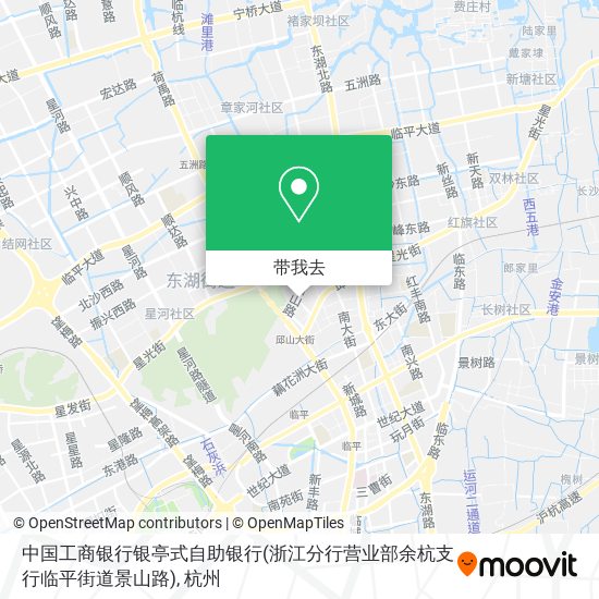 中国工商银行银亭式自助银行(浙江分行营业部余杭支行临平街道景山路)地图