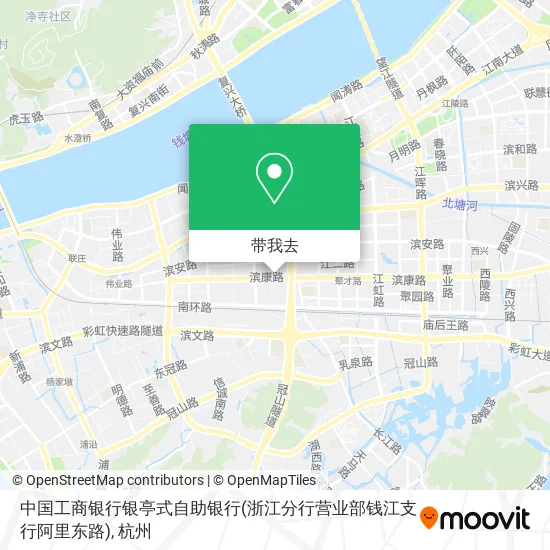 中国工商银行银亭式自助银行(浙江分行营业部钱江支行阿里东路)地图