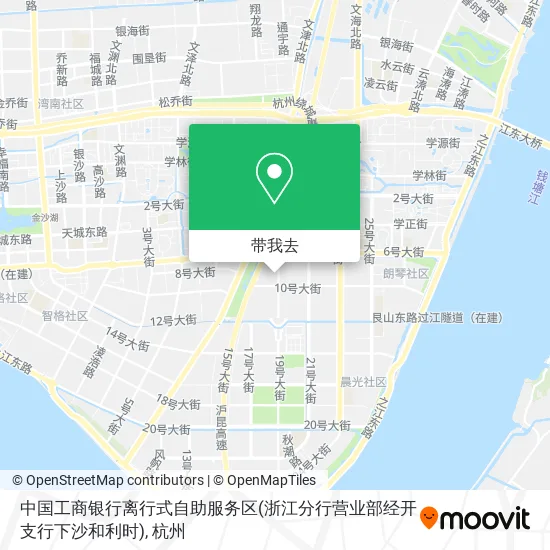中国工商银行离行式自助服务区(浙江分行营业部经开支行下沙和利时)地图
