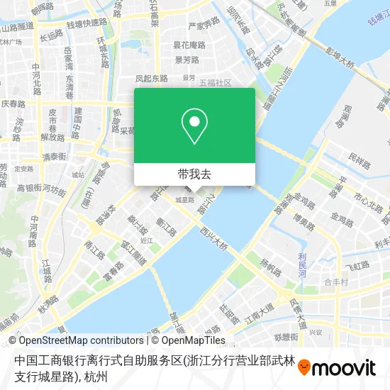 中国工商银行离行式自助服务区(浙江分行营业部武林支行城星路)地图