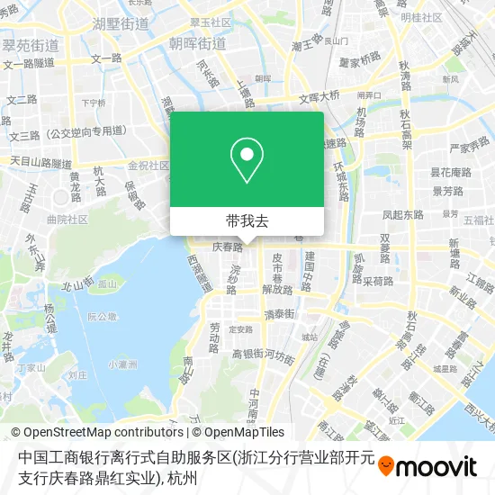 中国工商银行离行式自助服务区(浙江分行营业部开元支行庆春路鼎红实业)地图