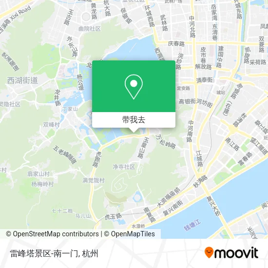 雷峰塔景区-南一门地图