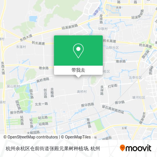 杭州余杭区仓前街道张殿元果树种植场地图