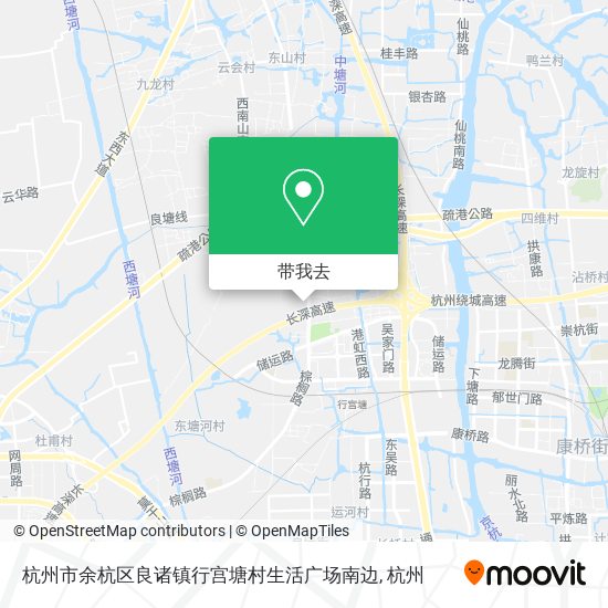 杭州市余杭区良诸镇行宫塘村生活广场南边地图