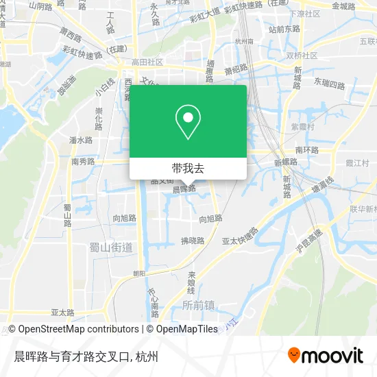 晨晖路与育才路交叉口地图