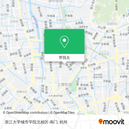 浙江大学城市学院北校区-南门地图