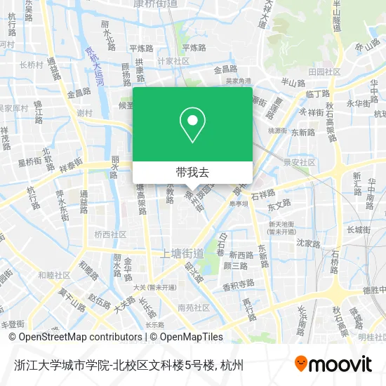 浙江大学城市学院-北校区文科楼5号楼地图