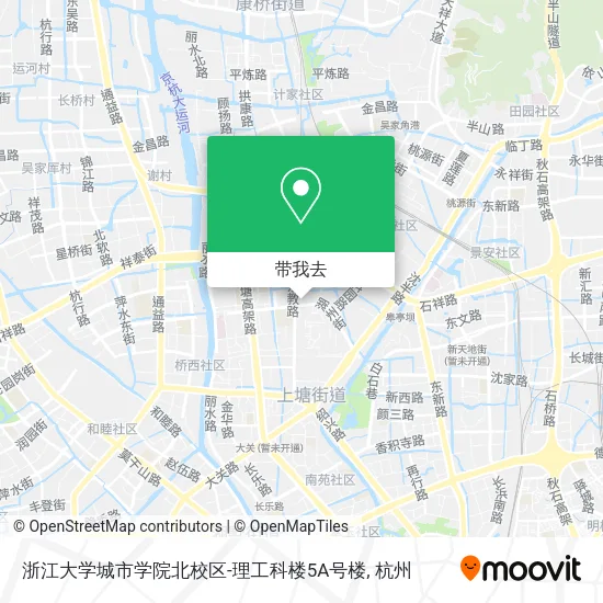浙江大学城市学院北校区-理工科楼5A号楼地图