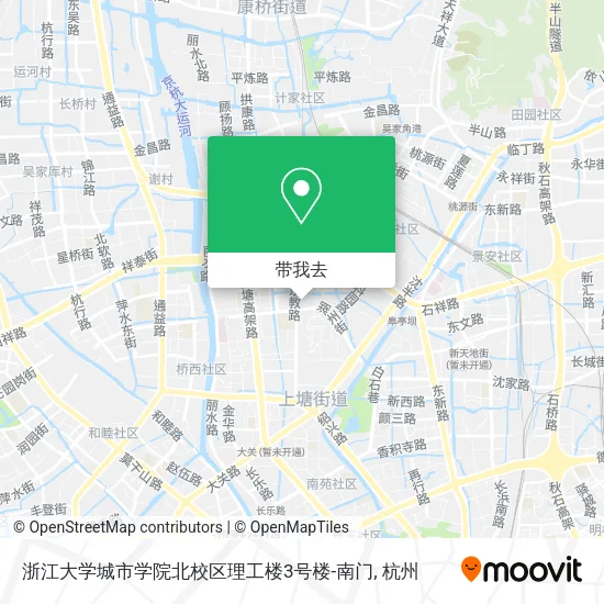 浙江大学城市学院北校区理工楼3号楼-南门地图