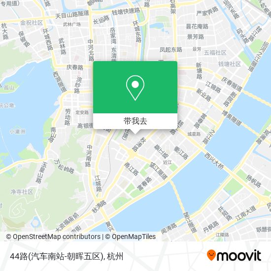 44路(汽车南站-朝晖五区)地图